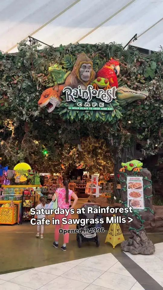 Rainforest Cafe in Sunrise showing review, visit, video by The Broward Scene on Facebook