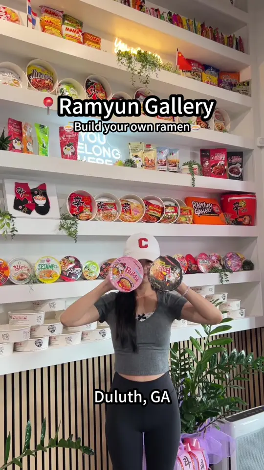 Ramyun Gallery - Duluth in Duluth showing ramyun, cheese ramyun, drinks, ice cream, side dish, video by mis.shelly on TikTok