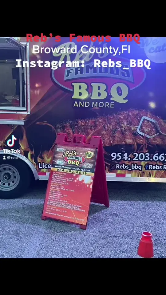 Reb’s Famous BBQ in Fort Lauderdale showing review, visit, video by admire.reisha on TikTok