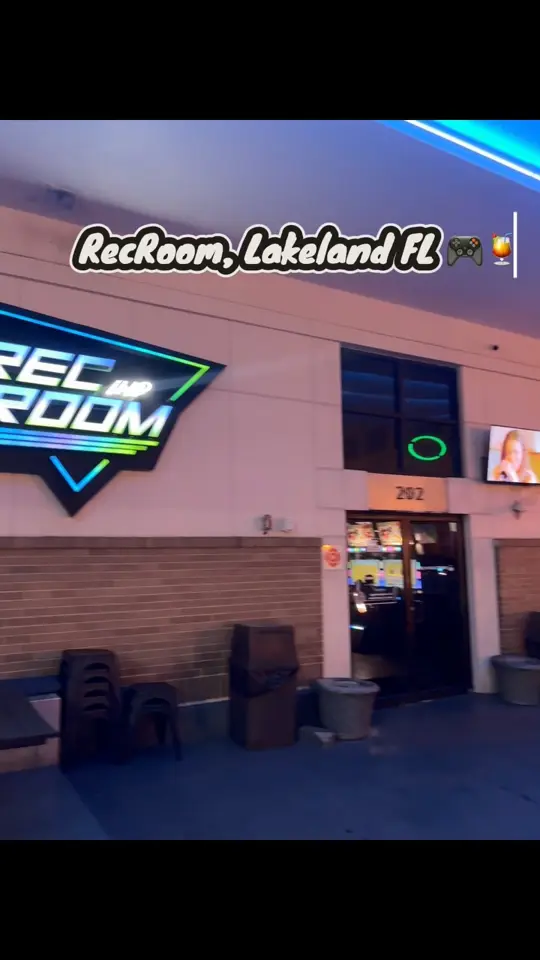 Rec Room in Lakeland showing karaoke, arcade games, bowling, drinks, entertainment, video by Victoria Somoza on Facebook