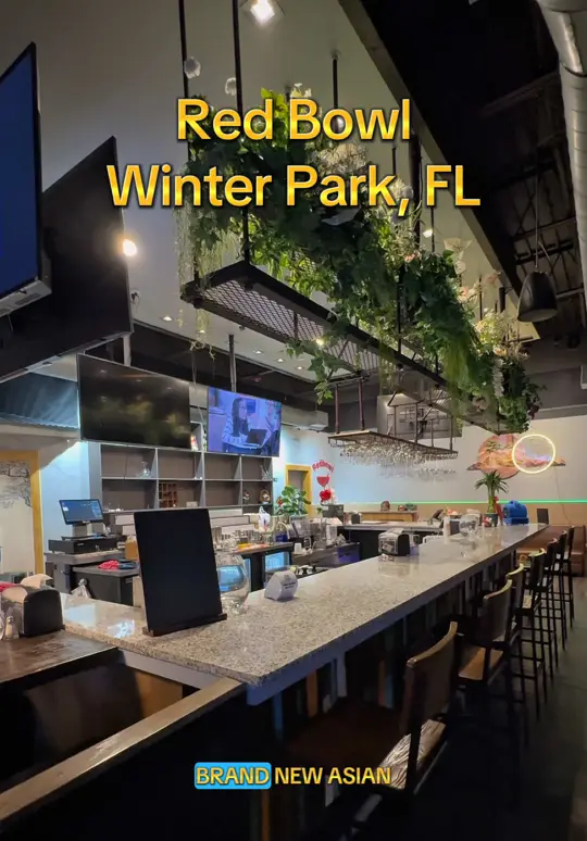 Red Bowl Winter Park in Winter Park showing restaurant, asian food, sushi, hibachi, ramen, udon, thai, video by sunshinestateselling on TikTok
