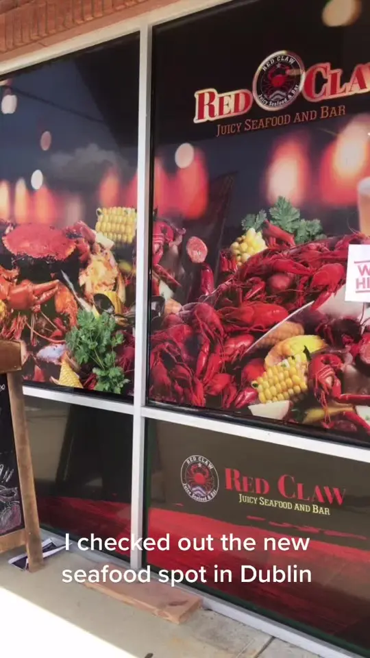 Red Claw Juicy Seafood in Dublin showing food review, visit, video by sincerely_bnw on TikTok