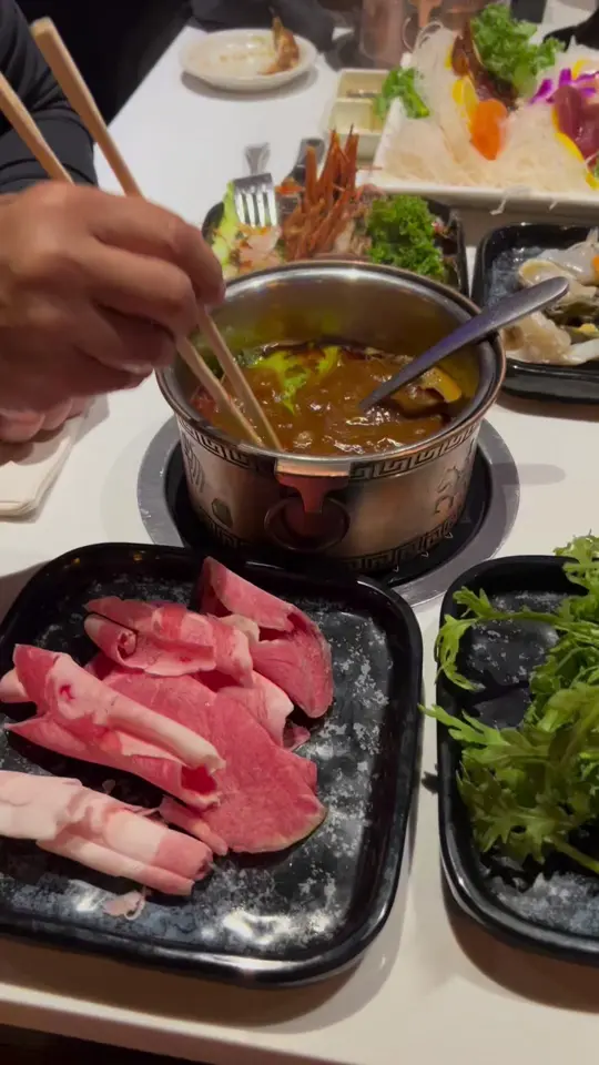 Red Ginger Melbourne Square in Melbourne showing all you eat hot pot, video by Red Ginger Melbourne Square on Facebook
