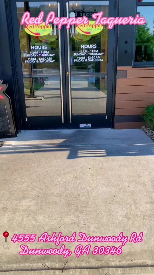 Red Pepper Taqueria in Dunwoody showing review, visit, video by atl_fooddiaries on TikTok