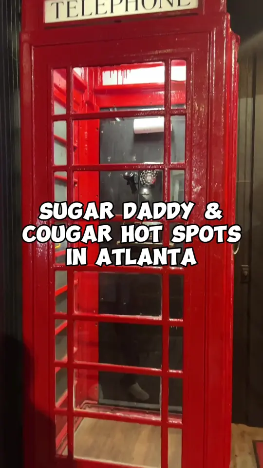Red Phone Booth in Atlanta showing visit, bar, video by callmecandace.tv on TikTok
