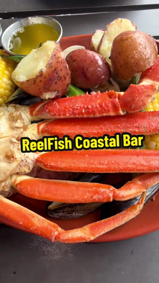 Reel Fish Coastal Kitchen and Bar in Winter Park showing visit, solo date, video by cece_toospoiled on TikTok
