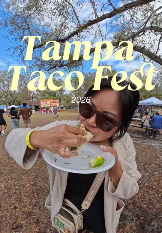 Rene's Mexican Kitchen in Tampa showing visit, taco fest, al pastor tacos, ribeye tacos, short rib tacos, octopus tacos, video by hi.melodyxo on TikTok