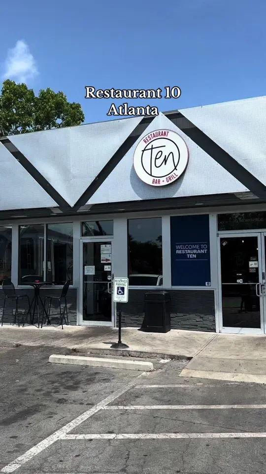 Restaurant 10 Bar & Grill in Atlanta showing review, visit, video by nesha.vb on TikTok