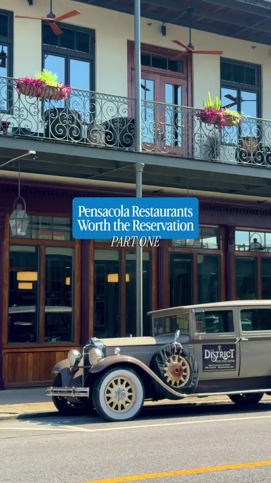Restaurant Iron in Pensacola showing restaurant, dinner, atmosphere, reservation, splurge, video by visitpensacola on TikTok