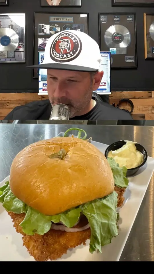 Ricky T's Bar & Grille in Treasure Island showing review, atmosphere, food, video by Pinellas Podcast on Facebook