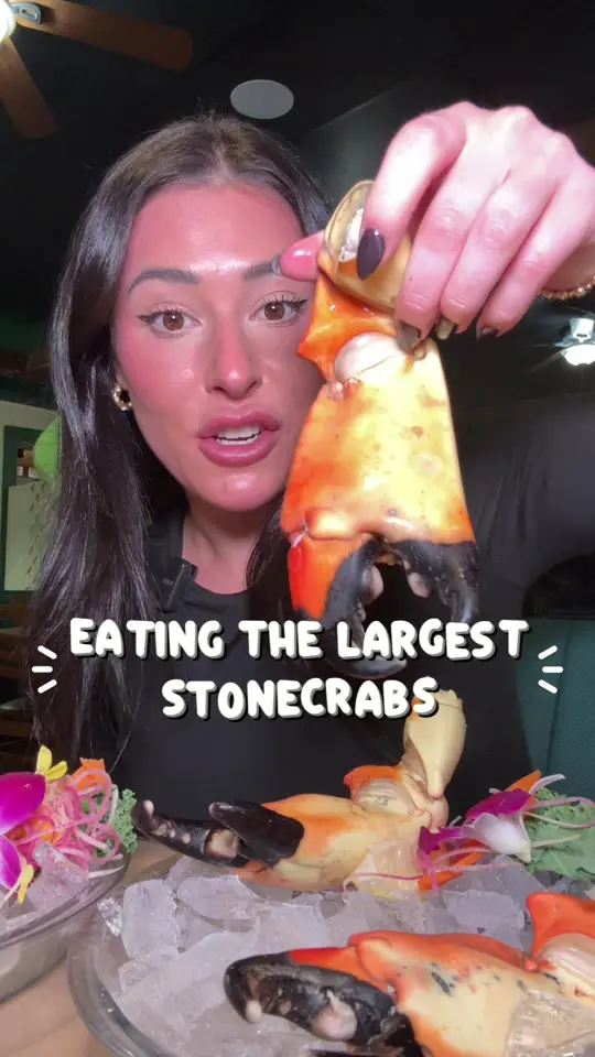 Riggins Crabhouse in Lantana showing food, stone crabs, video by sydney.austinn on TikTok