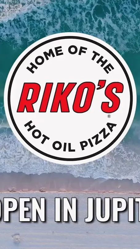 Riko's Pizza in Tequesta showing announcement, venue opening, video by Riko's Pizza on Facebook