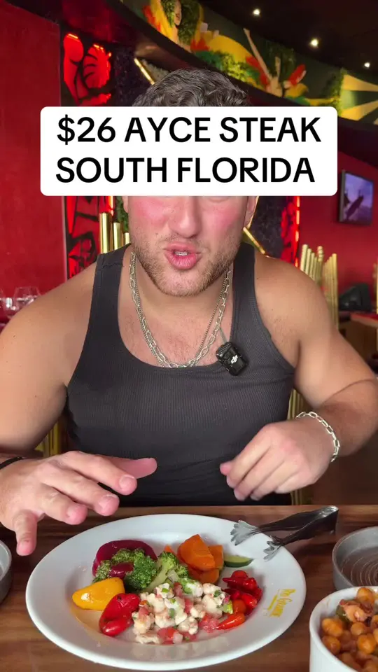 Rio Grande Churrascaria in Hialeah showing food, meat, steak, video by mikeiseating on TikTok