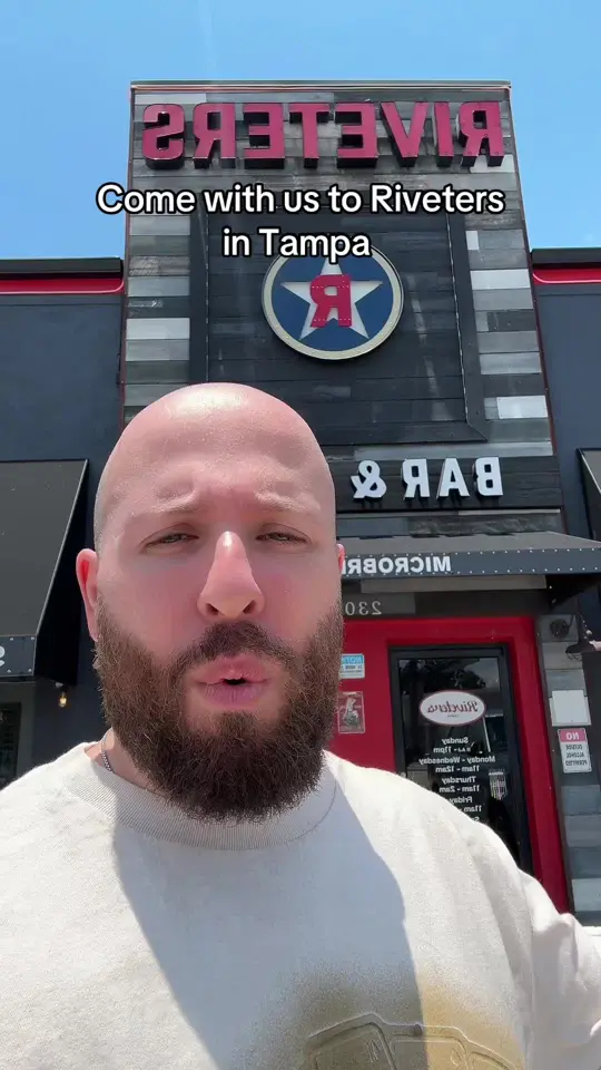 Riveters Tampa in Tampa showing visit, food, video by allenownz on TikTok