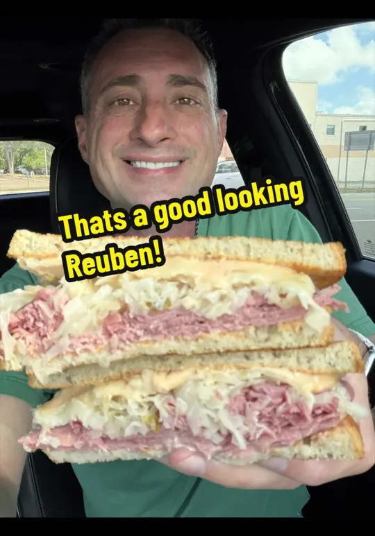 Riveters Tampa in Tampa showing food review, reuben sandwich, video by foodiejustice on TikTok