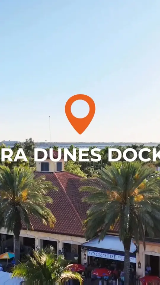 Riviera Dunes Dockside in Palmetto showing waterfront dining, patio, live music, inside dining rooms, bar, weekend brunch, video by Riviera Dunes Dockside Social Bar and Gr on Facebook