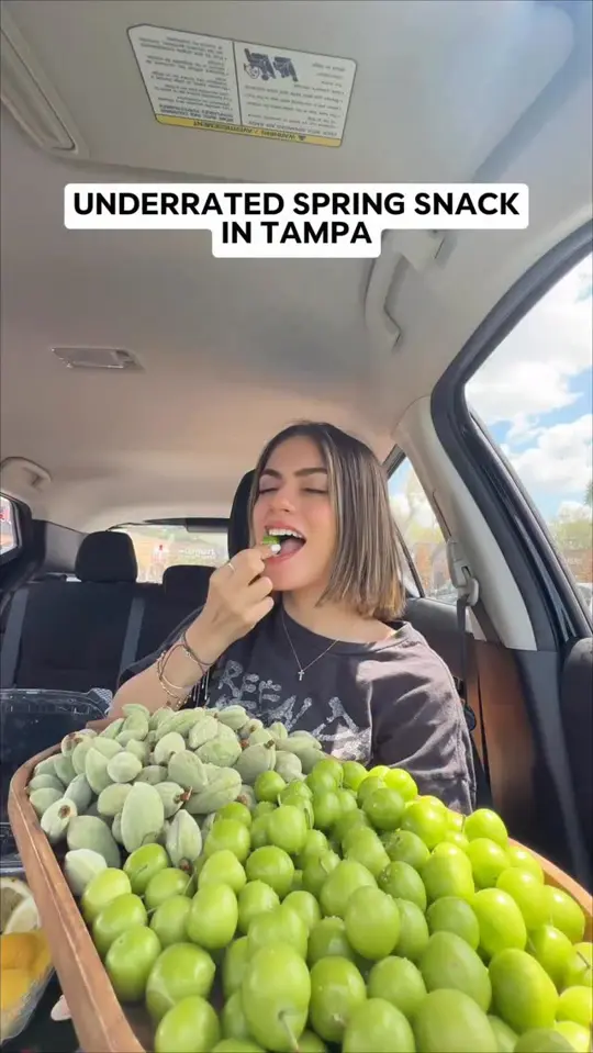 Roasted! in Temple Terrace showing food, green almonds, plums, video by Food By Tiana on Facebook
