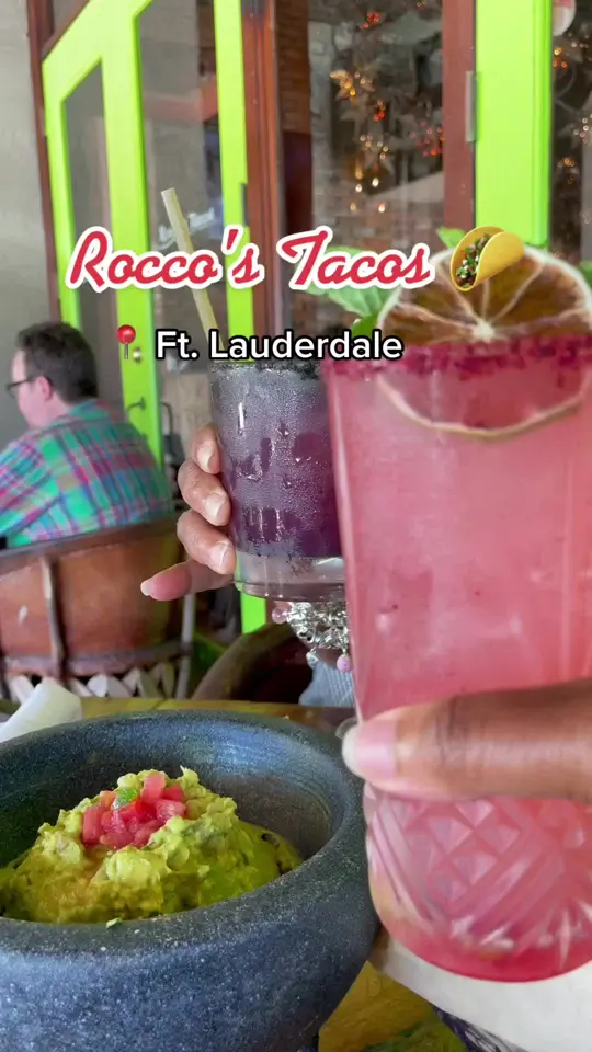 Rocco's Tacos in Fort Lauderdale showing review, visit, video by blogionistatravels on TikTok