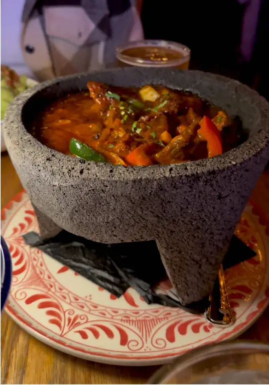 Rocco's Tacos in Naples showing review, visit, tacos, carne molcajete, table-side guac, happy hour, video by longislandfoodie on TikTok