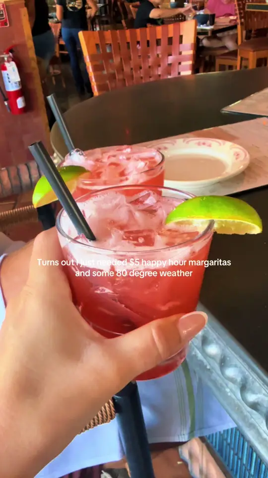 Rocco's Tacos & Tequila Bar in Sarasota showing cocktail, watermelon margaritas, video by wanderwiththefuentes on TikTok