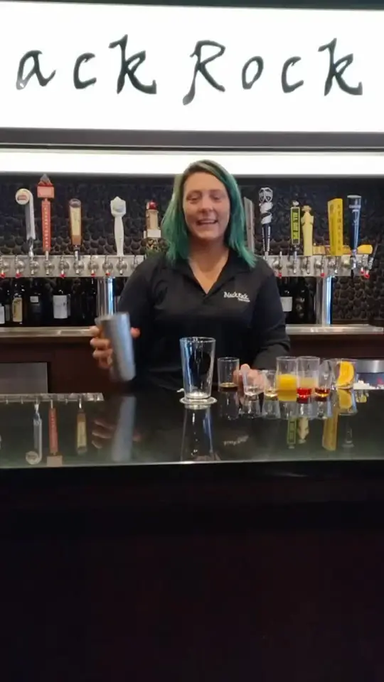 Rock Bar Fort Lauderdale in Florida showing cocktail, signature hurricane cocktail, video by blackrockbarandgrill on TikTok