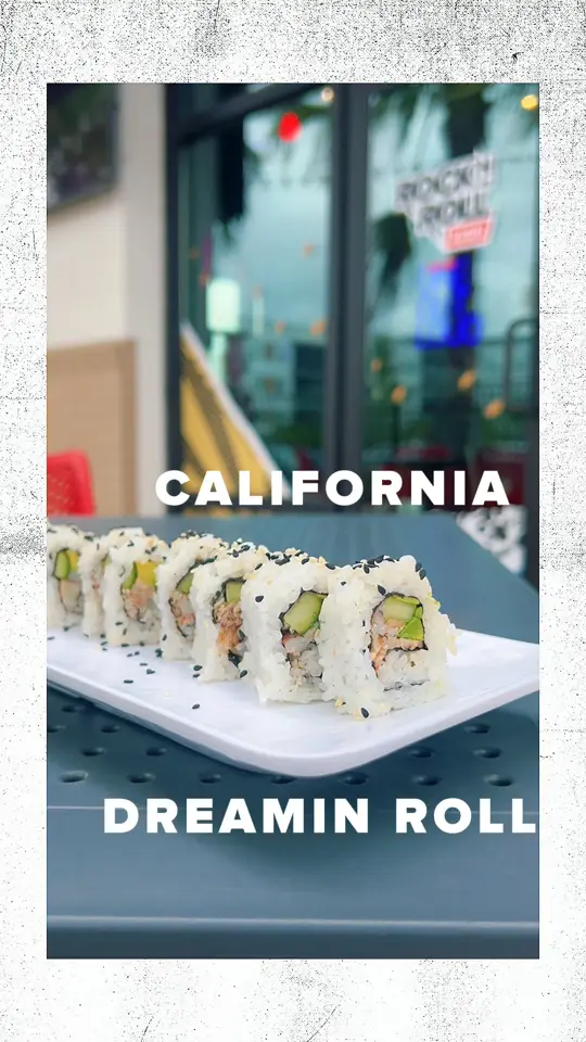 Rock N Roll Sushi in Rome showing food, california dreamin roll, firecracker crab roll, drink, mango lemonade, video by Rock N Roll Sushi Rome GA on Facebook