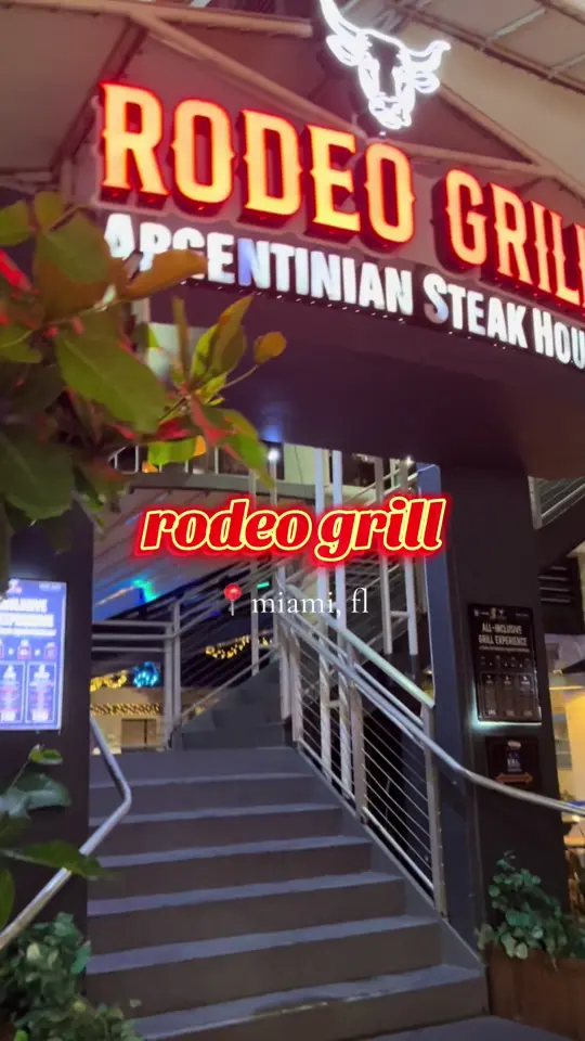 Rodeo Grill in Miami showing dinner, birthday dinner, video by kenadee.e on TikTok