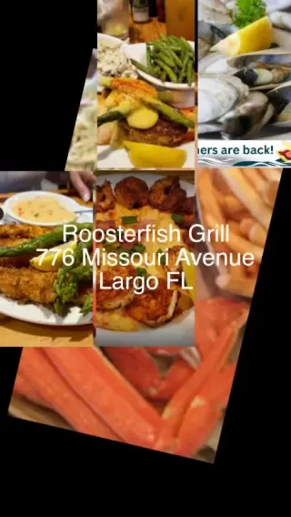 Roosterfish Grill in Largo showing menu, seafood classics, new favorites, video by Roosterfish Grill on Facebook