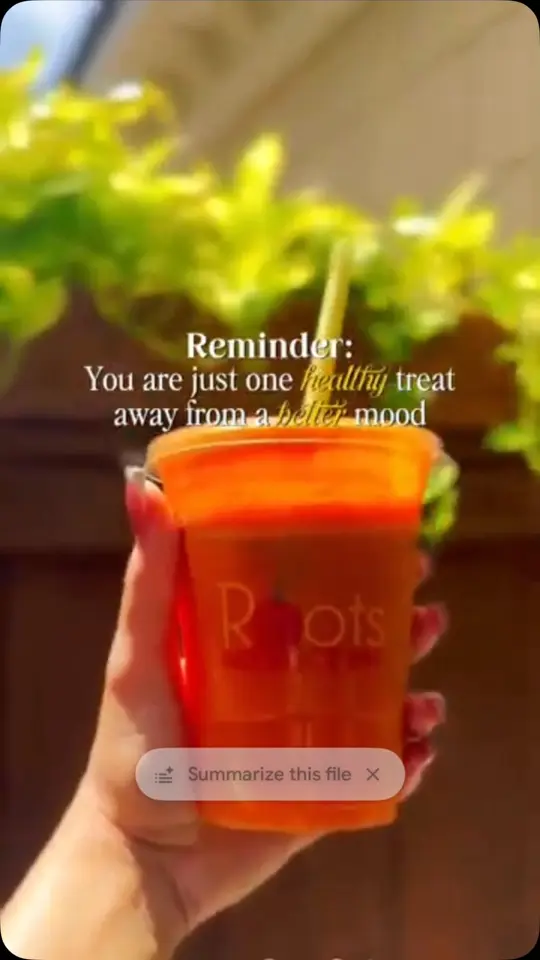  in Florida showing drink, juice bar visit, video by Root's Raw Juice Bar on Facebook