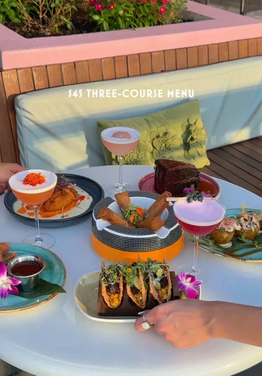 Rosa Sky in Miami showing restaurant, menu, event, video by rosaskyrooftop on TikTok