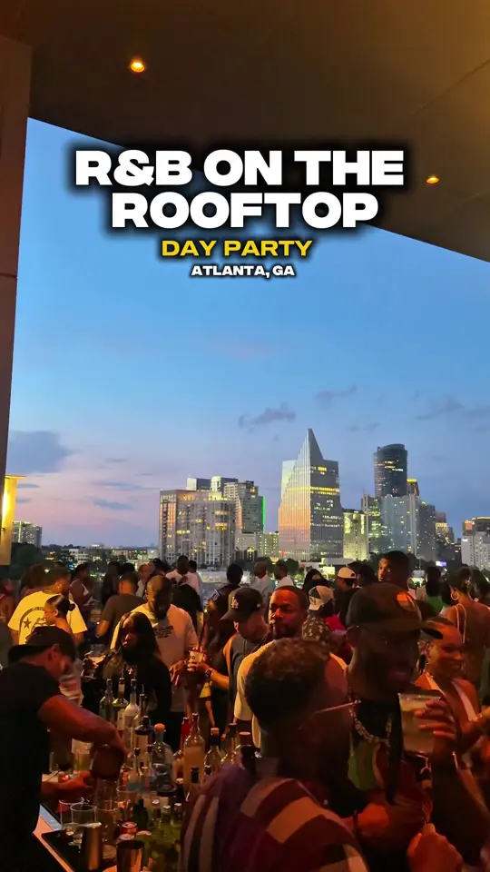 Rose and Rye in Atlanta showing event, r&b rooftop day-party, video by thelinkupatl1 on TikTok
