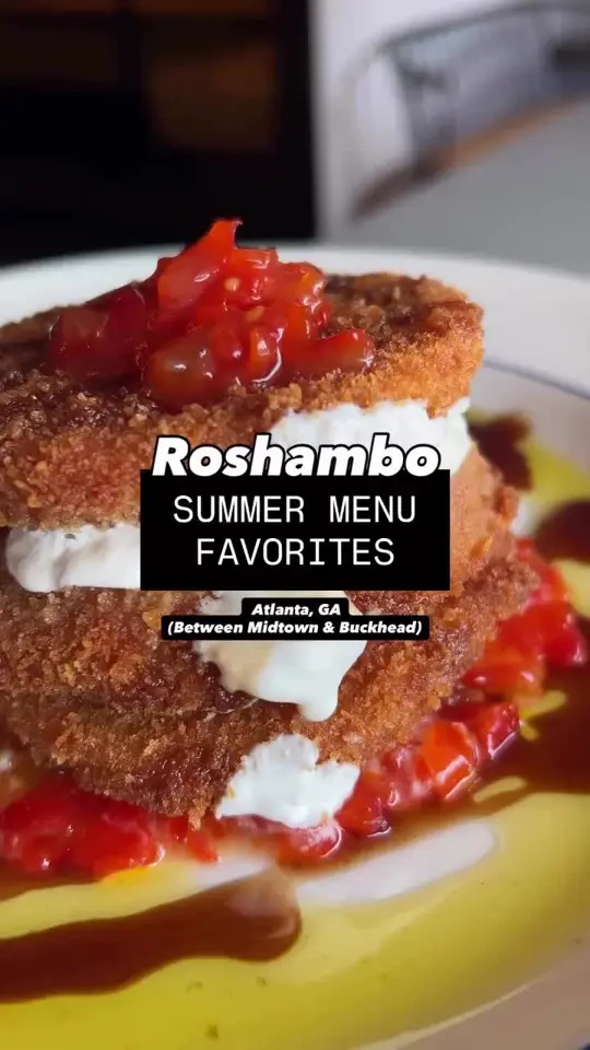 Roshambo in Atlanta showing summer menu, new favorite, video by roshamboatl on TikTok