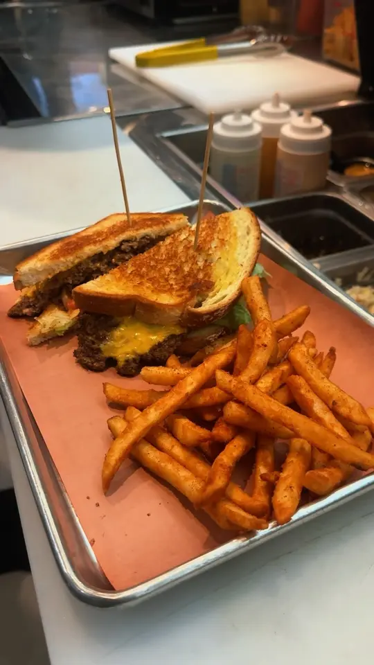 Roswell Junction in Roswell showing food, smash burger, video by Roswell Junction on Facebook