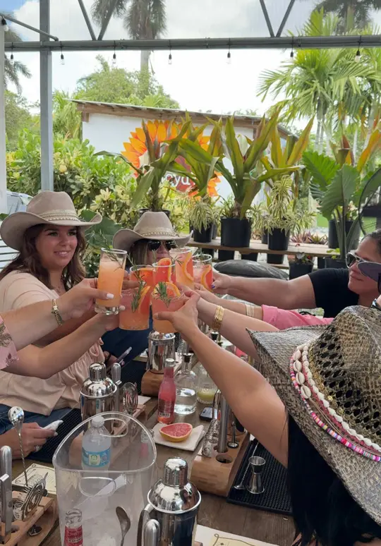 Royd's at Gateway Farms and Nursery in Miami showing cocktail class, mixology, party ideas, teambuilding, video by mixandminglemiami on TikTok