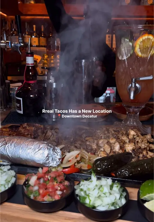 Rreal Tacos - Decatur in Decatur showing restaurant visit, tacos, video by bites.with.brit on TikTok