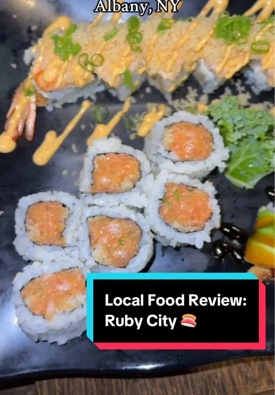 Ruby City in Albany showing sushi, all you can eat, video by the.tati.edit on TikTok