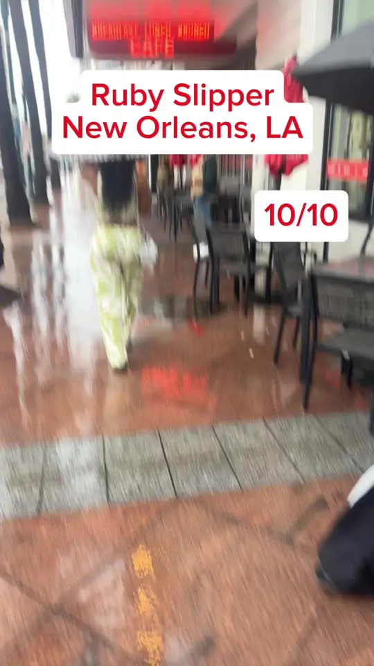 Ruby Slipper in Pensacola showing food review, ruby slipper cafe, video by thatregulargirl_fran on TikTok