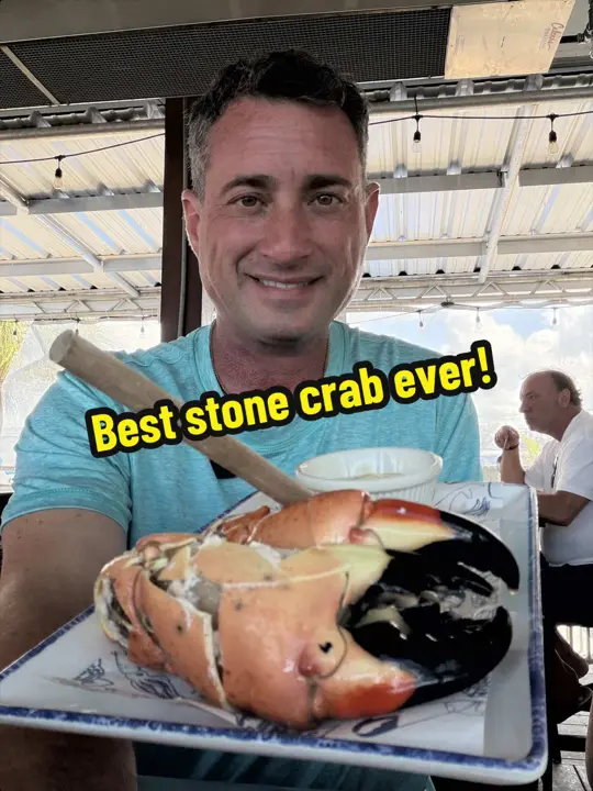 Rusty Bellies Waterfront Grill, Inc. in Tarpon Springs showing food, stone crab, video by foodiejustice on TikTok