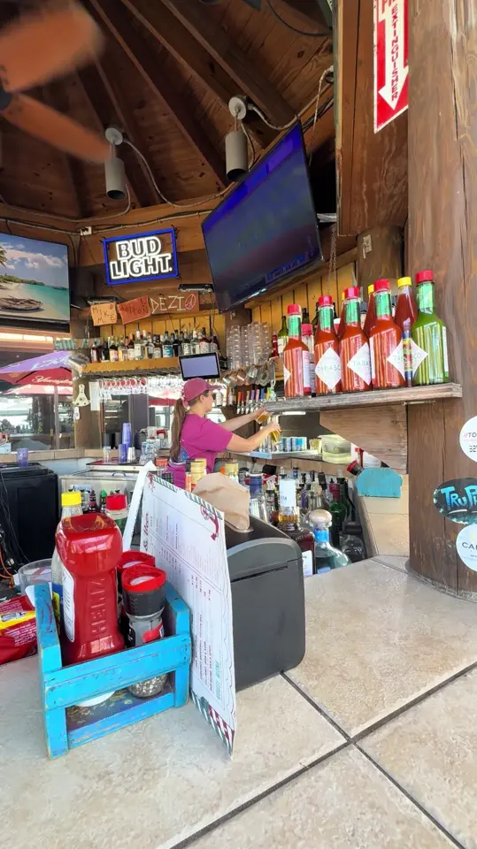 Rusty's Seafood And Oyster Bar in Cape Canaveral showing waterfront views, live music, happy hour, video by cuckooforcocoabeach on TikTok