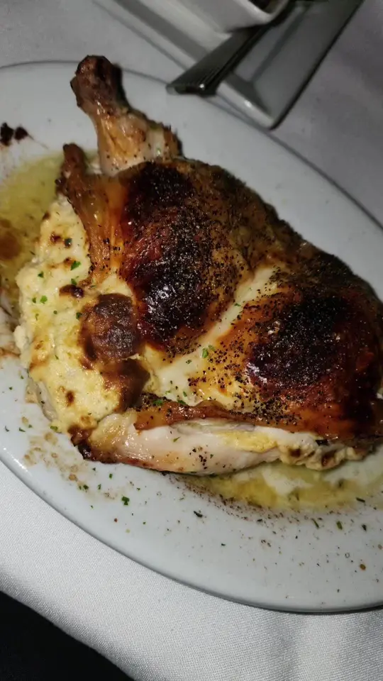 Ruth S Chris Steak House West Palm Beach in Florida showing food, stuffed chicken breast, video by shigoneat on TikTok