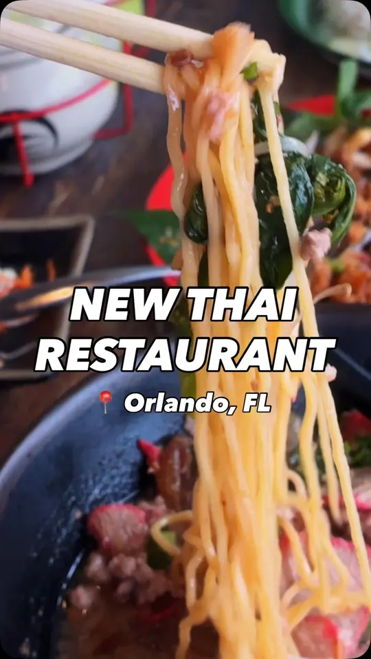 Sabai Thai Street Food in Orlando showing review, visit, food, thai eats, sabai sunset, cozy space, video by Orlando Weekly on Facebook