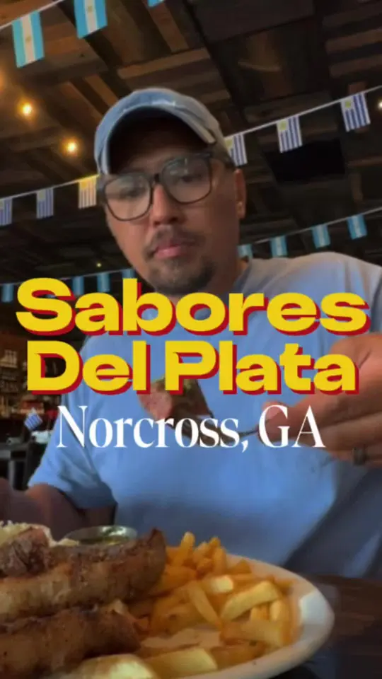 Sabores Del Plata in Norcross showing review, visit, picanha with chimichurri, video by chrismomongan on TikTok