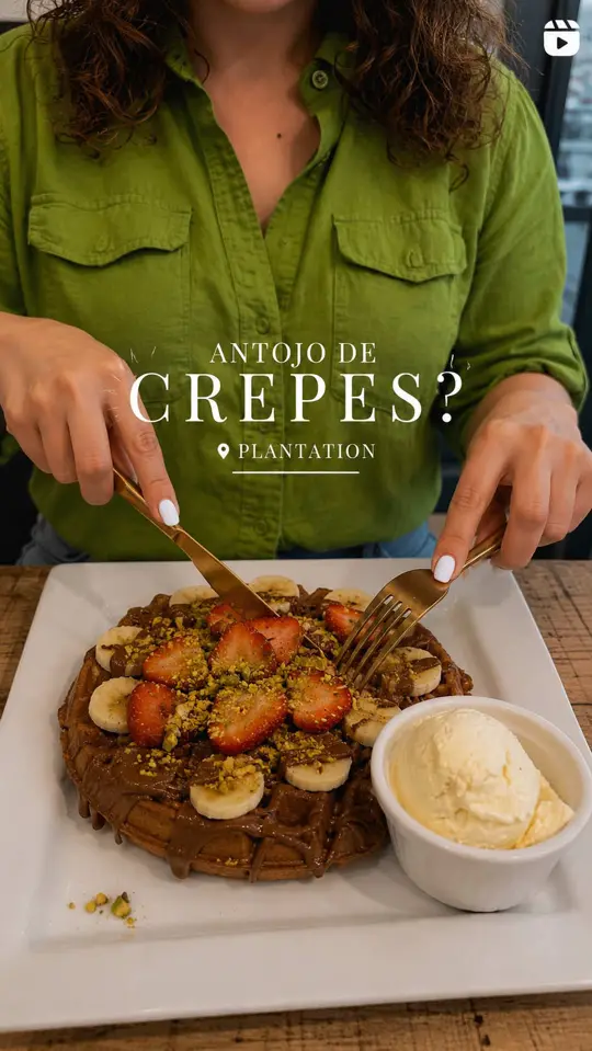  in Florida showing crepes, paris crepe, medellin crepe, boston crepe, waffles, breakfast, video by benitexplore on TikTok