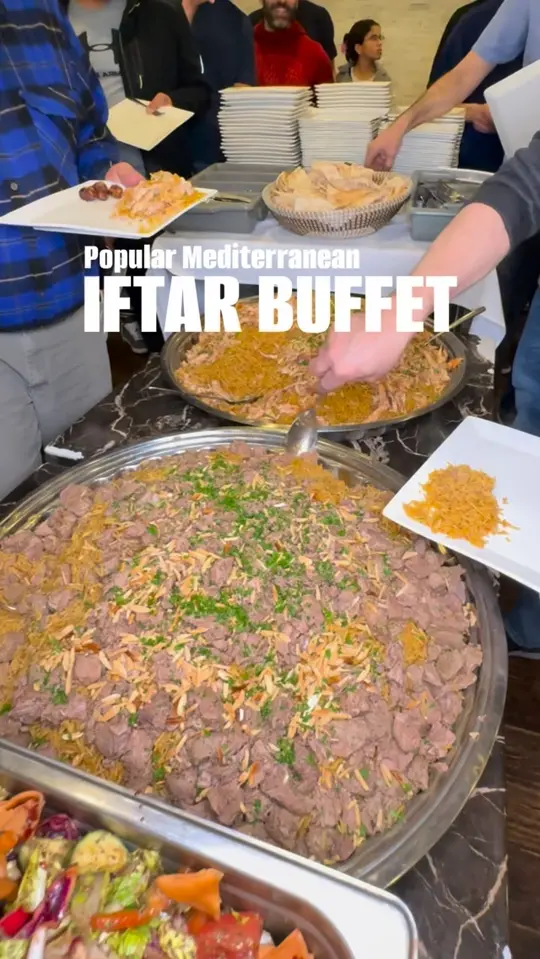 Sahara Mediterranean Fine Wine & Food in Largo showing restaurant visit, buffet, food, pizza, sliders, pasta, video by YEG Halal Foodie on Facebook
