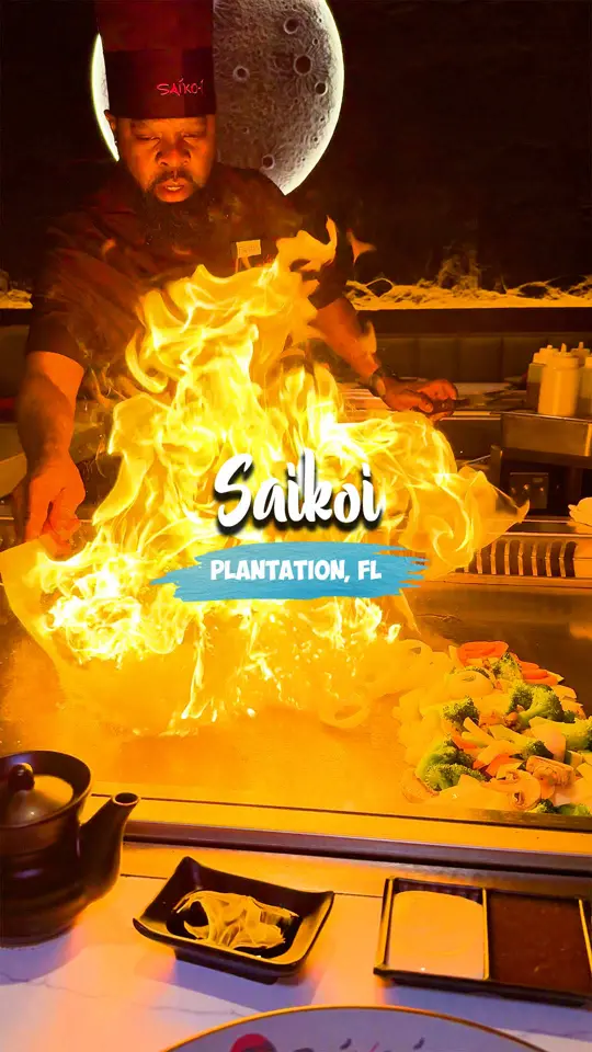 Saiko-i Sushi Lounge and Hibachi Plantation in Plantation showing restaurant visit, hibachi, sushi, lunch, dinner, happy hour, video by codiendrew on TikTok