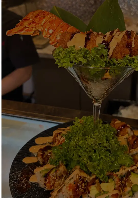 Saiko-i Sushi Lounge and Hibachi Plantation in Plantation showing sushi, cocktails, appetizers, video by saikoiplantation on TikTok