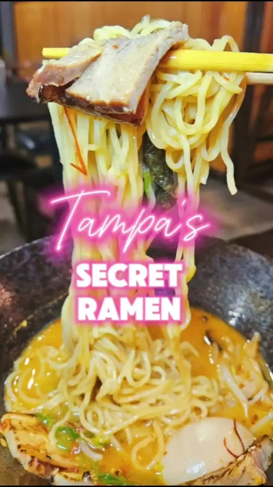  in Florida showing review, spicy miso ramen, debasaki wings, takoyaki, sushi, crab rangoons, video by yummycoty on TikTok