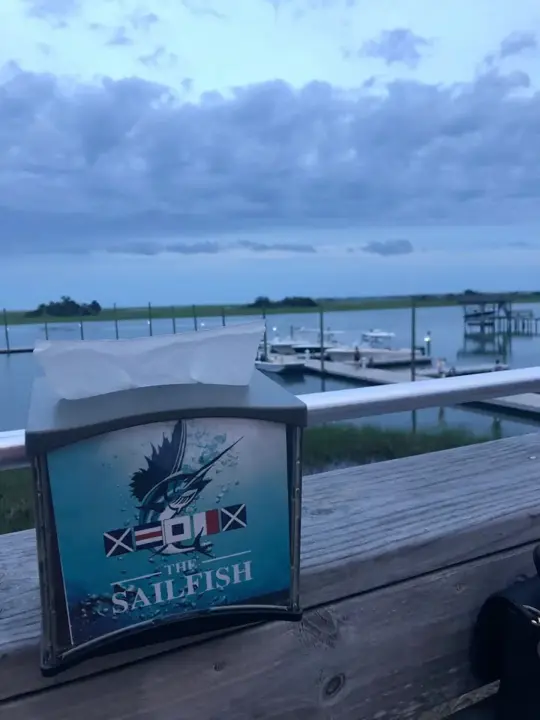 Sailfish Marina in Palm Beach Shores showing review, visit, live music, kids menu, high chairs, views, video by WilmingtonMom on Facebook