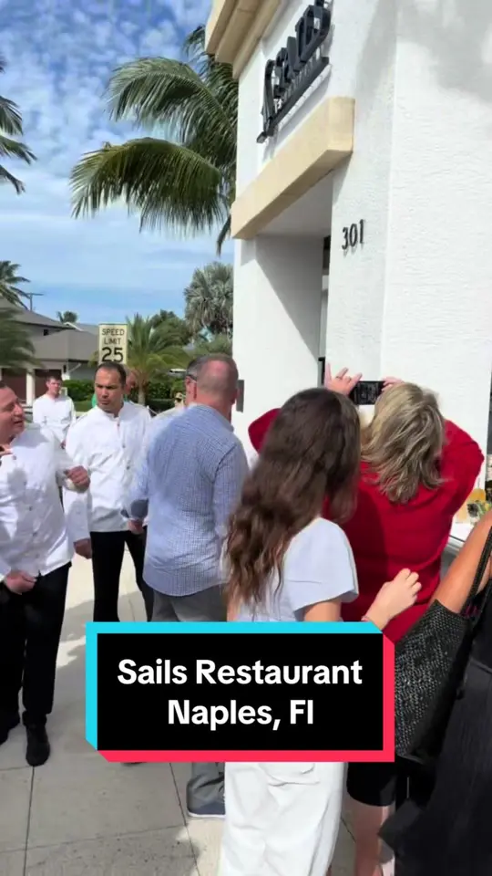 Sails Restaurant in Naples showing brunch, restaurant visit, video by naples2night on TikTok