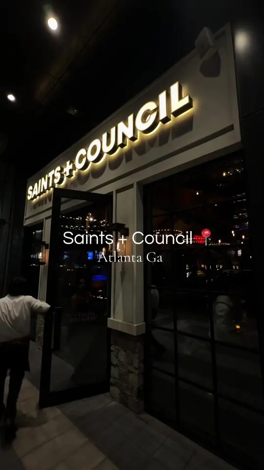 Saints + Council in Atlanta showing atmosphere, cocktail, video by toniiton on TikTok